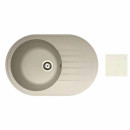 Мойка кухонная БелЭворс RONDO белый в компл. с сифоном