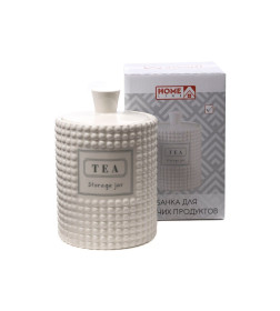 Банка для сыпучих продуктов керамическая "Tea" 650 мл/10,8*10,8*15 см, HC1910060-6.25T