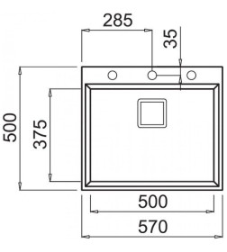 Мойка кухонная из гранита Elleci, Karisma 105, G62 Bianco Antico (LGK10562)