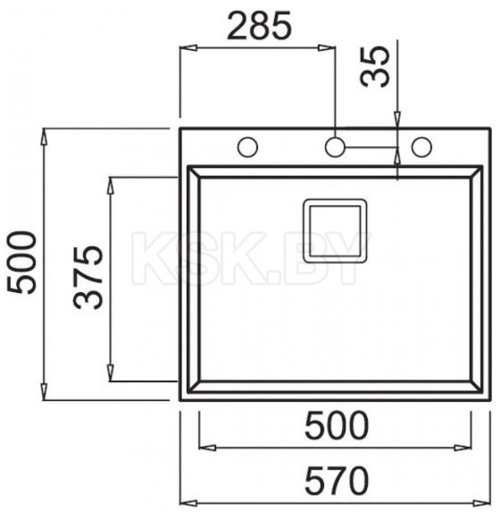 Мойка кухонная из гранита Elleci, Karisma 105, G68 Bianco Titano (LGK10568) (LGK10568) 