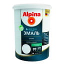 Эмаль акрил. водно-дисперсионная Alpina Аква эмаль белая шелковисто-матовая 0,9 л/1,10 кг (948106274) 