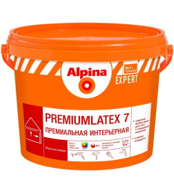 Краска водно-дисперсионная внутренняя Alpina EXPERT Premiumlatex 7 Base 1,  2,5 л  (3,6 кг), РБ