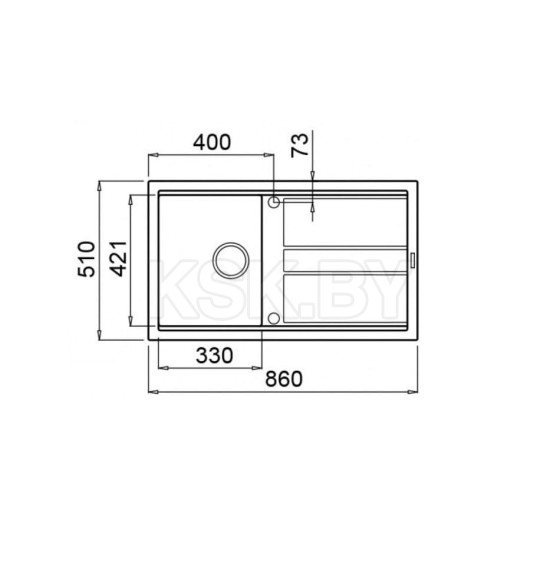 Мойка кухонная из гранита Elleci, Best 400 K96 White (Best 400 K96 White) 