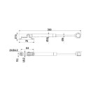 Подъемник газовый с амортизатором 100N AKS PLUS белый (63007) 