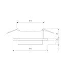 Встраиваемый светильник 116 MR16 белый/черный ES (a053345) 