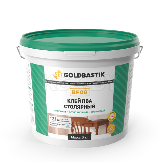 Клей ПВА столярный GOLDBASTIK BF 08, 3 л