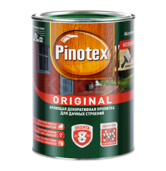 Защита для древесины Pinotex Original бесцветный, база под колеровку,  8,4 л CLR (5279197) 