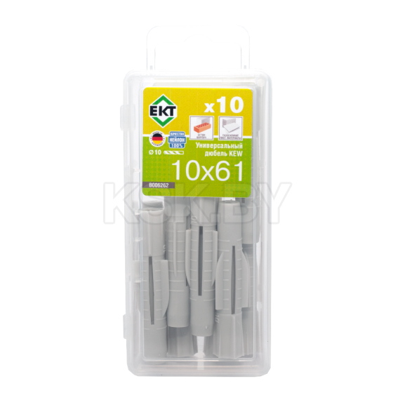Универсальный дюбель KEW UDD 10x61, НЕЙЛОН (упак/10шт) (B006262) 