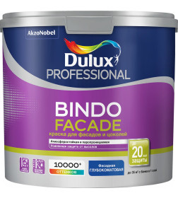 Краска водно-дисперсионная фасадная DULUX Pro Bindo белая ,  2,5 л