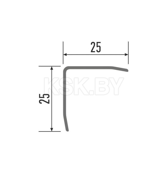 Угол защитный КТМ 2525-01М 2,7м серебро (2525-01М) 