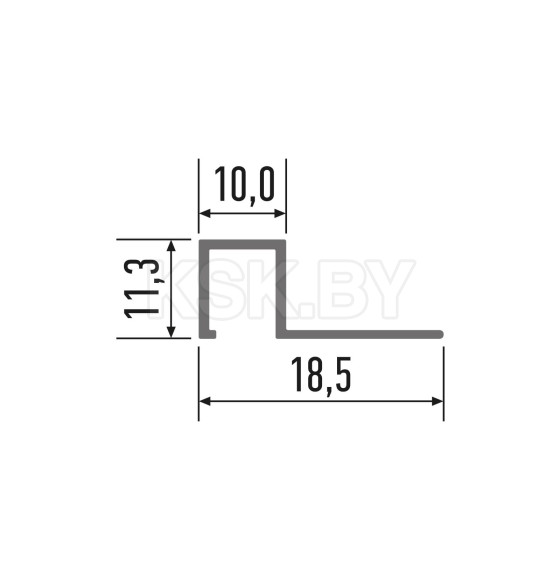 Порог алюминиевый КТМ 381-01М 2,7 м серебро (381-01М) 