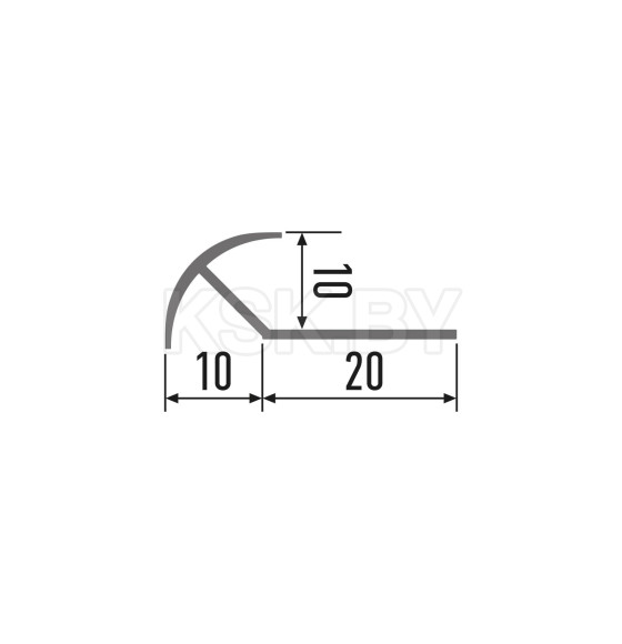 Порог алюминиевый КТМ 371-11М 2,7 м серебро полированное (371-11М) 