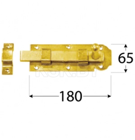Задвижка  180x65 мм (850601) 