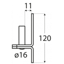 Ответная часть петли 16 мм/ 11 мм (830511) 