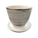 Горшок для цветов керамический с подставкой 0,4 л День (13с6) 