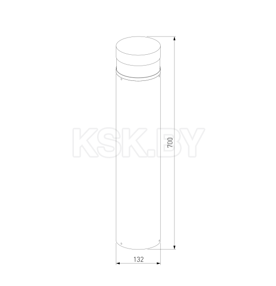 Светильник садово-парковый серый 1532 TECHNO LED (a052252) 