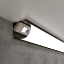 Угловой алюминиевый профиль черный/белый  для LED ленты (под ленту до 10mm) LL-2-ALP008 (a053627) 