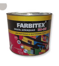 Эмаль алкидная ПФ-115 FARBITEX светло-серая,  1,8 кг