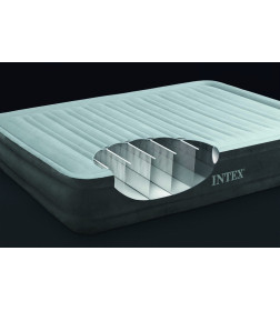 Матрас надувной Intex COMFORT PLUSH HORIZONTAL BEAM AIRBED 99x191x33см (Twin), со встроенным насосом