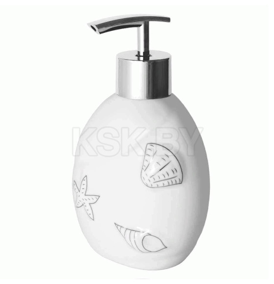 Дозатор для жидкого мыла керамический,цвет белый.Bisk. BEACH арт.05967 (05967) 