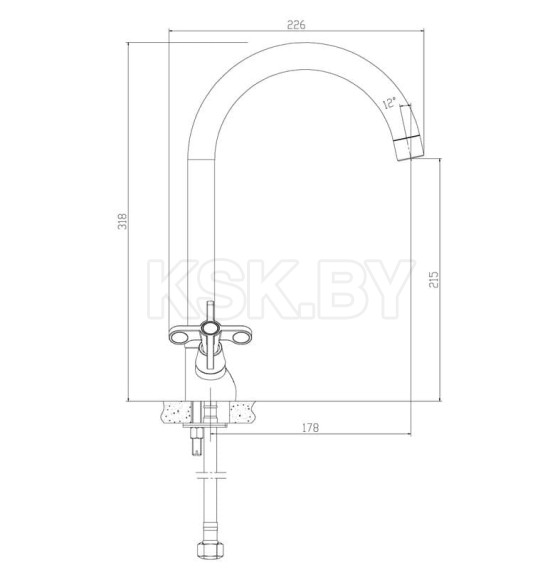 Смеситель для кухни Rossinka Silvermix RS42-72 (RS42-72) 