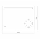 Зеркало с подсветкой Silver Mirrors.Лайт Led 800х600х30мм (сенсорный выключатель) (ФР -00001377) 