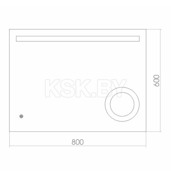 Зеркало с подсветкой Silver Mirrors.Лайт Led 800х600х30мм (сенсорный выключатель) (ФР -00001377) 