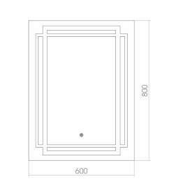 Зеркало с подсветкой Silver Mirrors.Мадрид Led 600х800х30мм  (сенсорный выключатель)
