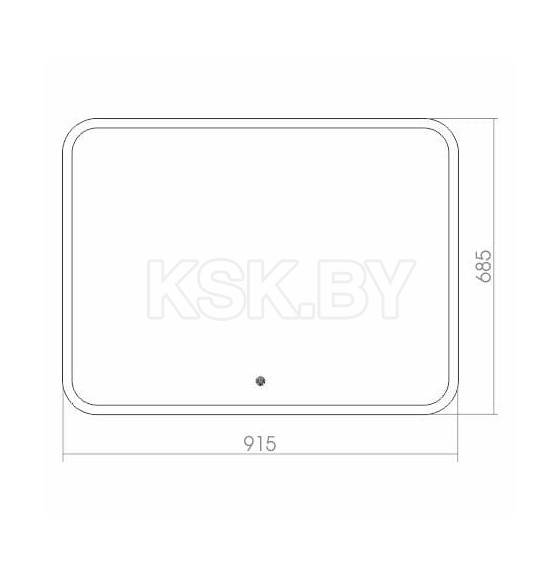 Зеркало с подсветкой Silver Mirrors.Стив Led 915х685х30мм (сенсорный выключатель) (ФР-00000843) 