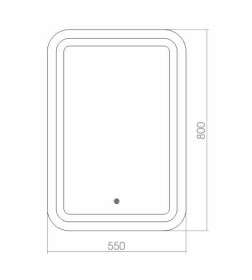 Зеркало с подсветкой Silver Mirrors.Мальта Led 550х800х30мм  (сенсорный выключатель)