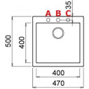 Мойка кухонная из гранита Quadra 102 G68 Bianco (Quadra 102 G68 Bianco) 