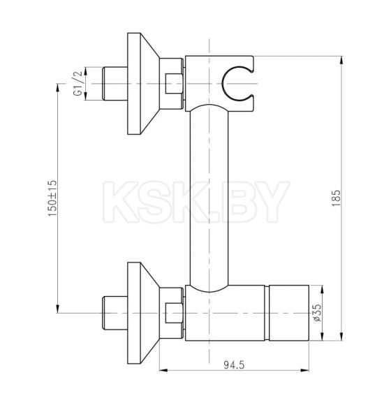 Смеситель Gross Aqua Evo Bidetе GA012202MB (GA012202MB) 