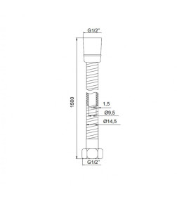 Душевой шланг IDDIS 1500 см.A5061115 