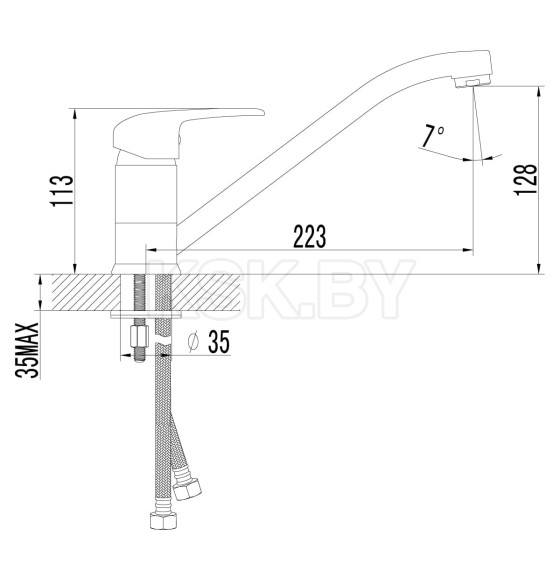 Смеситель для кухни Прамен LM3304C (LM3304C) 