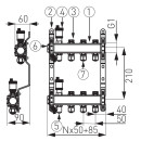 Распределитель типа SN-RO, стальной, 2-контурный, SN-RO02S (SN-RO02S) 