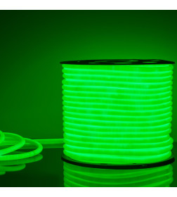 Светодиодная лента гибкий круглый неон 9.6W 220V IP67 зеленый LS003 ES