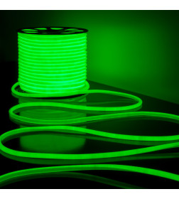 Светодиодная лента гибкий круглый неон 9.6W 220V IP67 зеленый LS003 ES