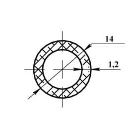 Трубка алюминиевая круглая 14х1,2х2000мм