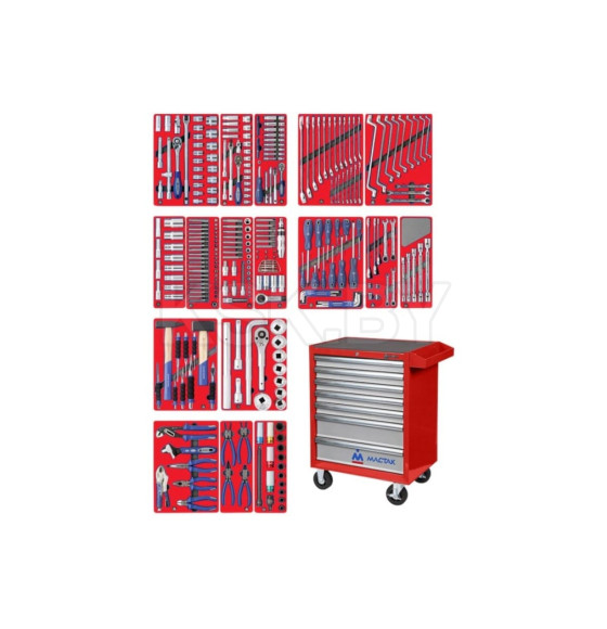 Набор инструментов ЭКСПЕРТ 323 предмета МАСТАК 52-07323R в красной тележке (52-07323R) 