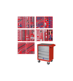 Инструментальная тележка с набором инструментов ПРОФИ 299 предметов МАСТАК 52-06299R