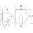 Смеситель Ferro Algeo Square для ванной скрытого монтажа, арт. BAQ7P3BOX (BAQ7P3BOX) 