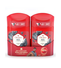 Антиперспирант твердый  Old Spice 2*50мл  Rock Charcoal