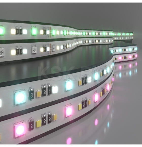 Светодиодная лента 16W 24V IP20 RGB 3300/6500К теплый белый/холодный белый ES