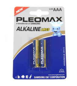 Батарейка AAA LR03 BL-2 (упак. 2шт.) 1.5V Samsung Pleomax Alkaline 