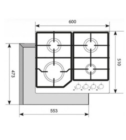 Панель варочная газовая Akpo PGA 604 FGC BL