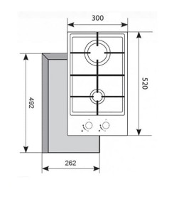 Панель варочная газовая Akpo PGA 302 FGC WH