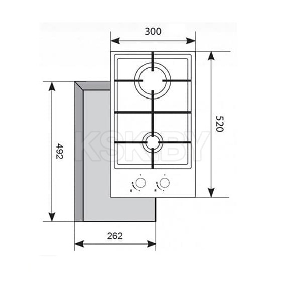 Панель варочная газовая Akpo PGA 302 FGC BL