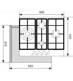 Панель варочная газовая Akpo PGA 604 VGC-T WH