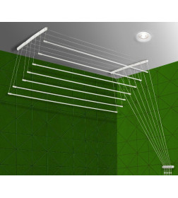 Сушилка для белья потолочная Comfort Alumin Group стальная 1,6м 7 прутьев