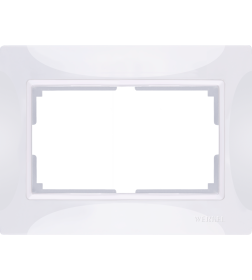 Рамка для двойной розетки белый Snabb basic Werkel